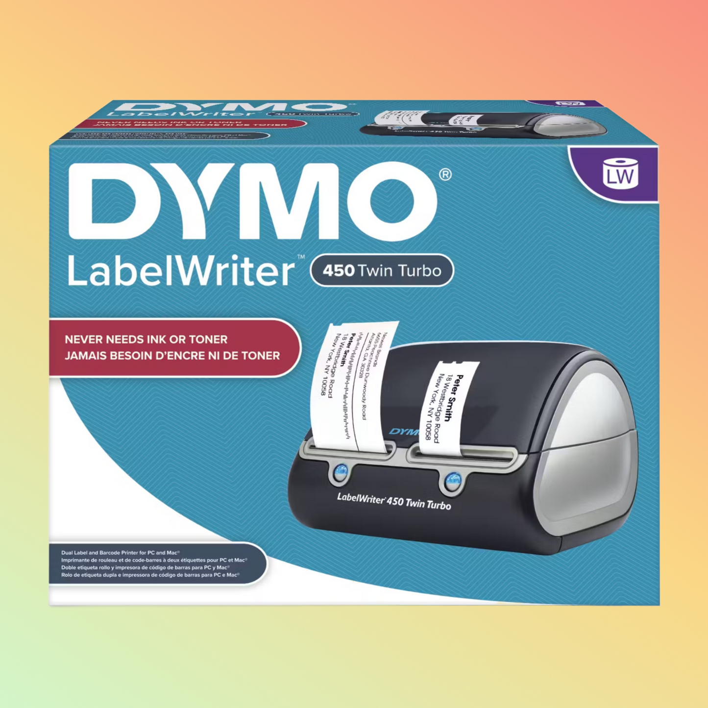DYMO LabelWriter 450 Twin Turbo Direct Thermal Label Printer