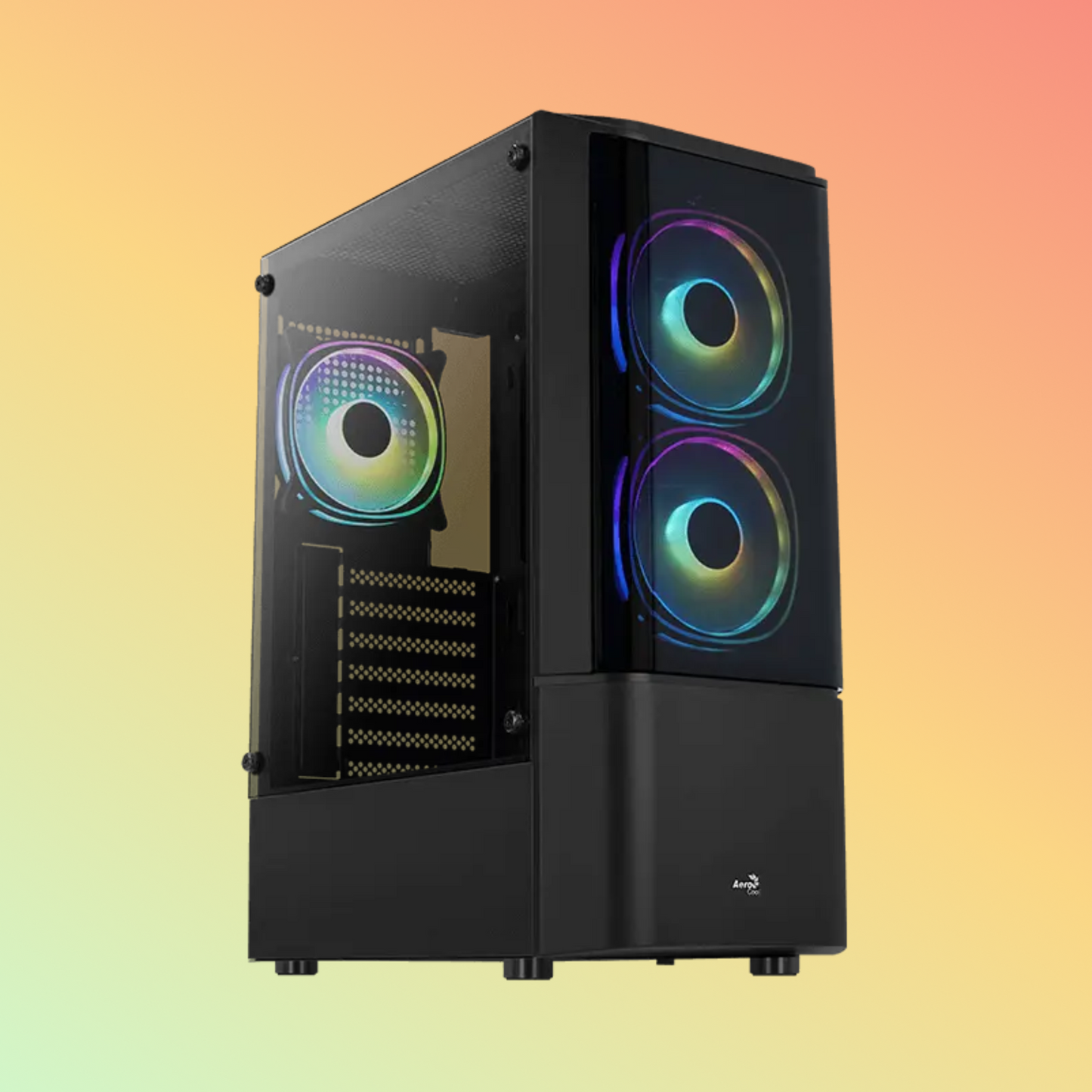 AEROCOOL Quantum ARGB Mid Tower Case - 158mm CPU, 297mm GPU, ATX, micro ATX, mini-ITX