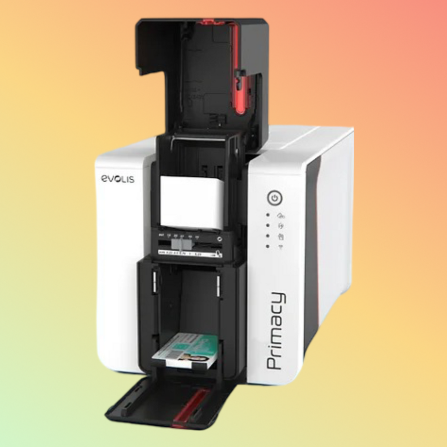 Evolis Primacy 2 Dual Side Card Printer with Basic Software, YMCKO Ribbon, 100 C