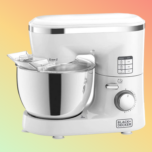 BLACK+DECKER 1000W 4L Kitchen Stand Mixer Machine Stainless Steel Bowl
