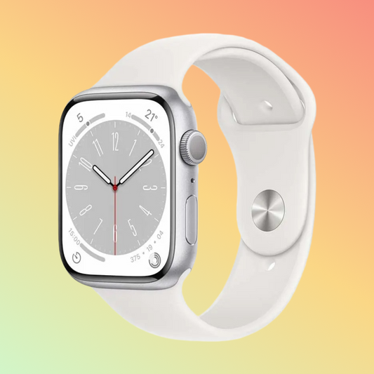 Apple Watch Series 8 GPS 41mm Silver Aluminium Case with White Sport Band