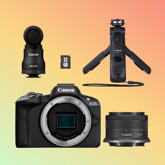 Canon EOS R50 Mirrorless Camera, Black with RF-S 18-45mm