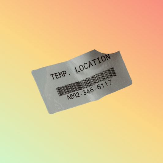 Harsh Enviro Clear Polyester Labels for 3" Core - 0.5"x1"