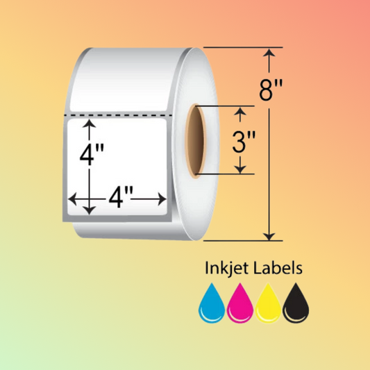 BarcodeFactory 4x6 Matte Inkjet Label [Perforated, Freezer]