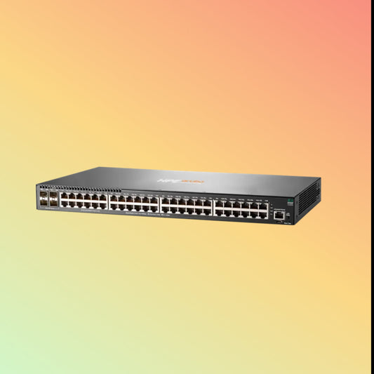 HPE Aruba 2930F (JL260A) Switch - 48 x Gigabit Ethernet Ports RJ45, 4 x SFP Gigabit Ethernet Ports