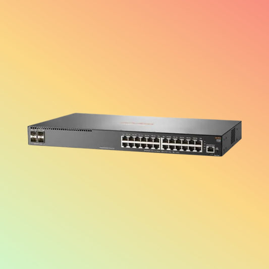 HPE Aruba 2930F (JL261A) Switch - 24 x Gigabit Ethernet PoE+ Ports RJ45, 4 x SFP Gigabit Ethernet Ports