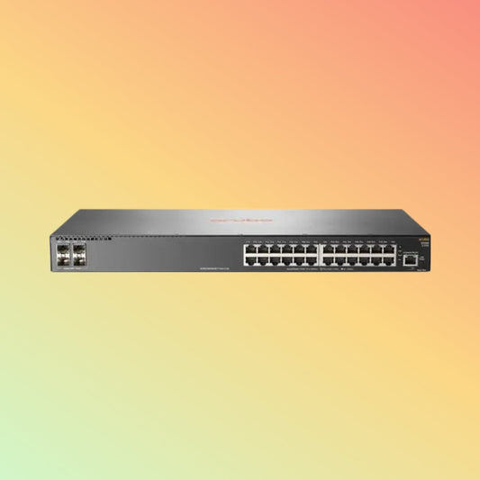 HPE Aruba 2930F (JL261A) Switch - 24 x Gigabit Ethernet PoE+ Ports RJ45, 4 x SFP Gigabit Ethernet Ports