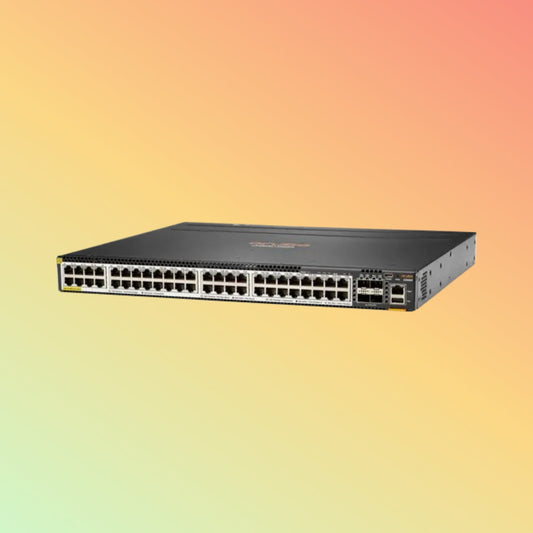 HPE Aruba CX 6300M (JL659A) Switch - 48 x 5 GbE PoE++ Ports RJ45, 4 x SFP 25 GbE, 2 x USB