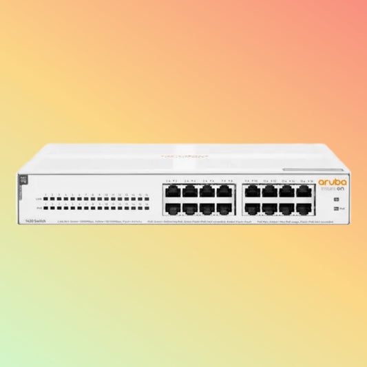 HPE Aruba Instant On 1430 (R8R48A) Switch - 16 x Gigabit Ethernet PoE++ Ports RJ45 (100 W, 802.3bt Type 4)