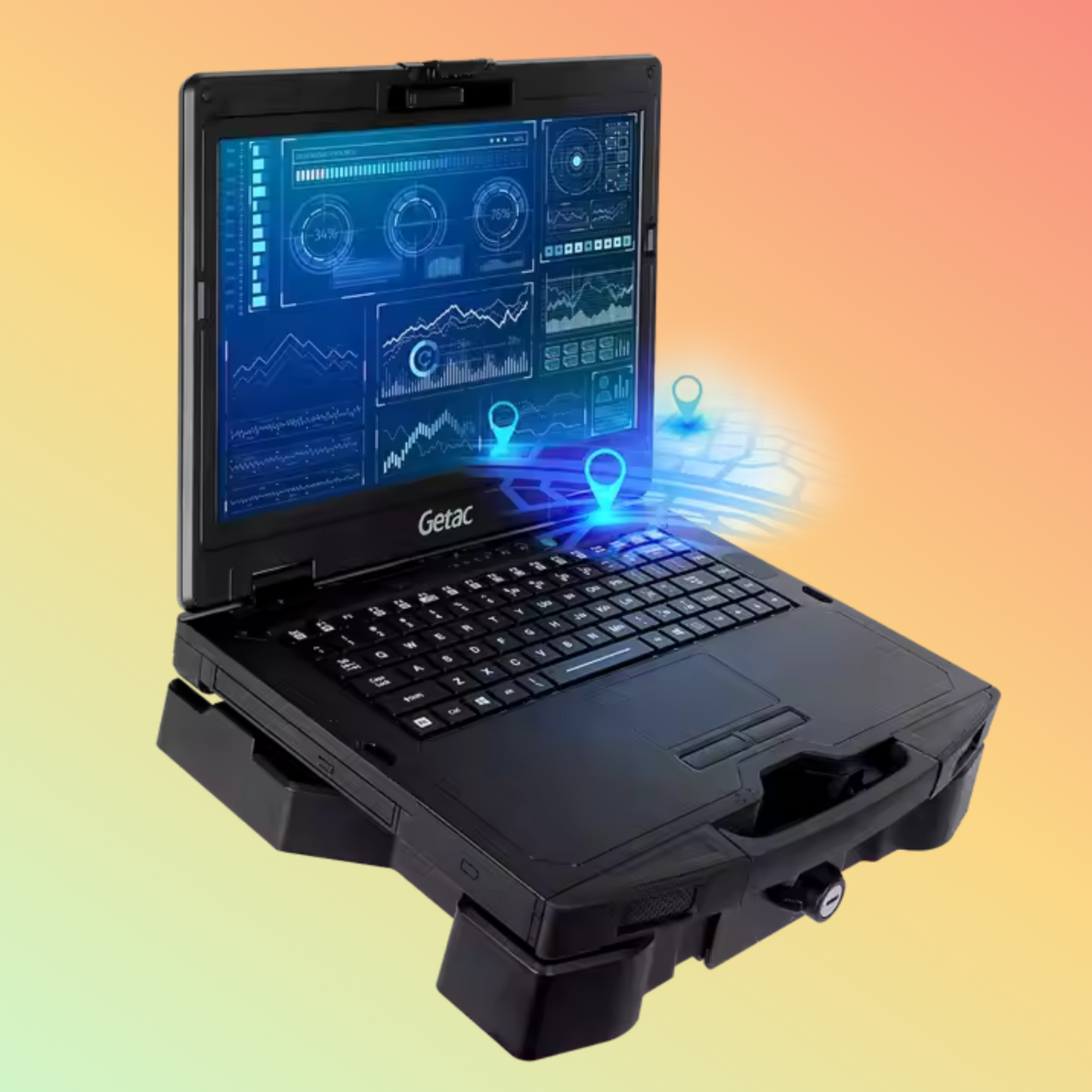 Getac S410 - 14-inch multi-touch rugged notebook for inside and outdoors, 13th generation Core i5 or i7