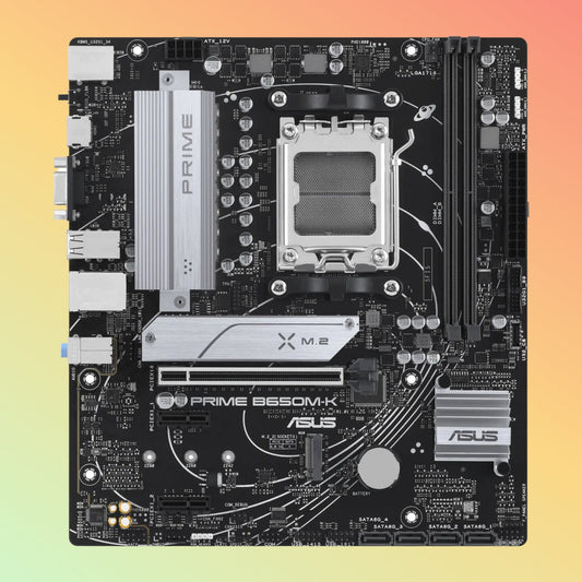 ASUS PRIME B650M-K Motherboard - AMD Socket AM5, B650, 2 x DIMM, VGA, HDMI, USB 3.2 Gen, 2 x M.2 slots, 256 MB Flash ROM