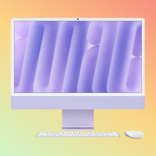 APPLE Z1ET00090 (2024) iMac - M4 Chip 10-Core CPU, 24GB, 256GB SSD, 10-Core GPU | 16-Core Neural Engine, 24" 4.5K (4480 x 2520) (Purple)