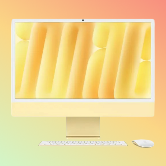 APPLE Z1EL0007N (2024) iMac - M4 Chip 10-Core CPU, 16GB, 1TB SSD, 10-Core GPU | 16-Core Neural Engine, 24" 4.5K (4480 x 2520) (Yellow)