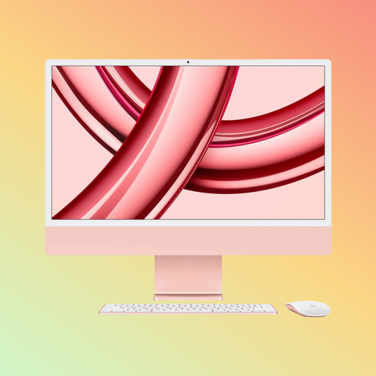APPLE MQRT3LL/A (2024) iMac - M3 Chip 8‑Core CPU, 8GB, 256GB SSD, 10-Core GPU | 16-Core Neural Engine, 24" 4.5K (4480 x 2520) (Pink)
