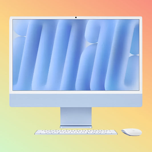 APPLE Z1EP00089 (2024) iMac - M4 Chip 10-Core CPU, 16GB, 256GB SSD, 10-Core GPU | 16-Core Neural Engine, 24" 4.5K (4480 x 2520) (Blue, Nano-Texture Glass)