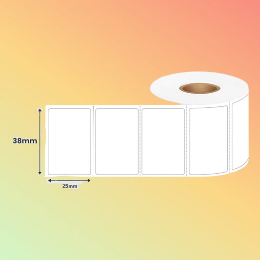 BARCODE LABEL (2500 PER ROLL) 38mmX25mm