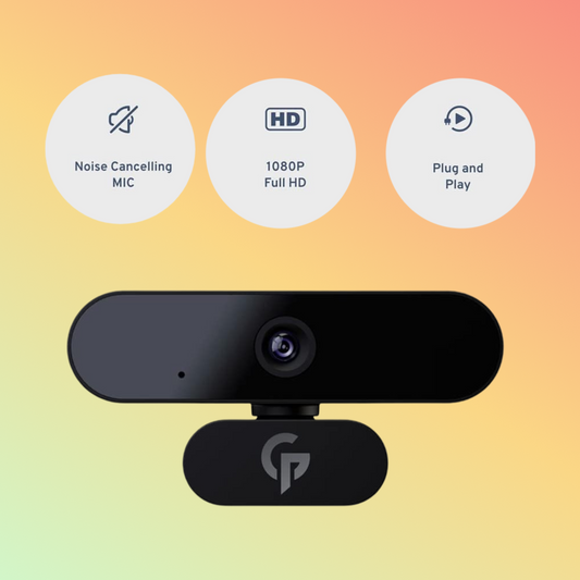 Porodo Gaming High Definition Webcam 1080P, Black